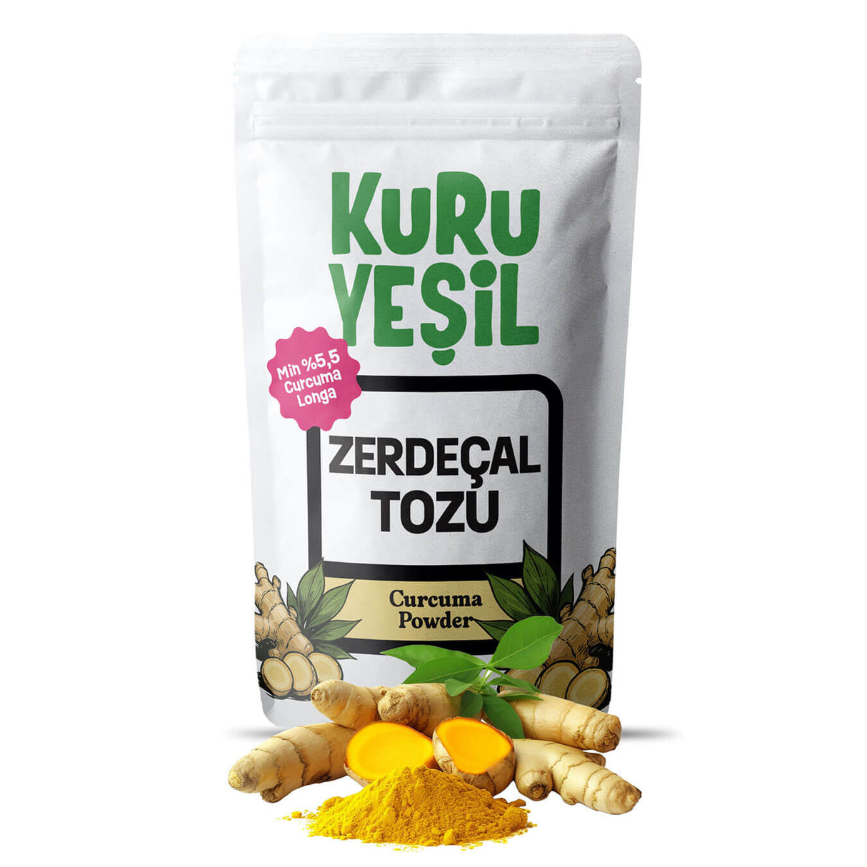 Kuru Yeşil Zerdeçal Tozu 50 Gr | Altın Süt | Toz Zerdeçal