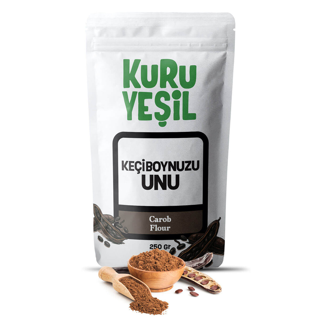 Keçiboynuzu Unu 250 gr – Doğal ve Katkısız | Şeker İlavesiz Tatlı Alternatifi | Kuru Yeşil