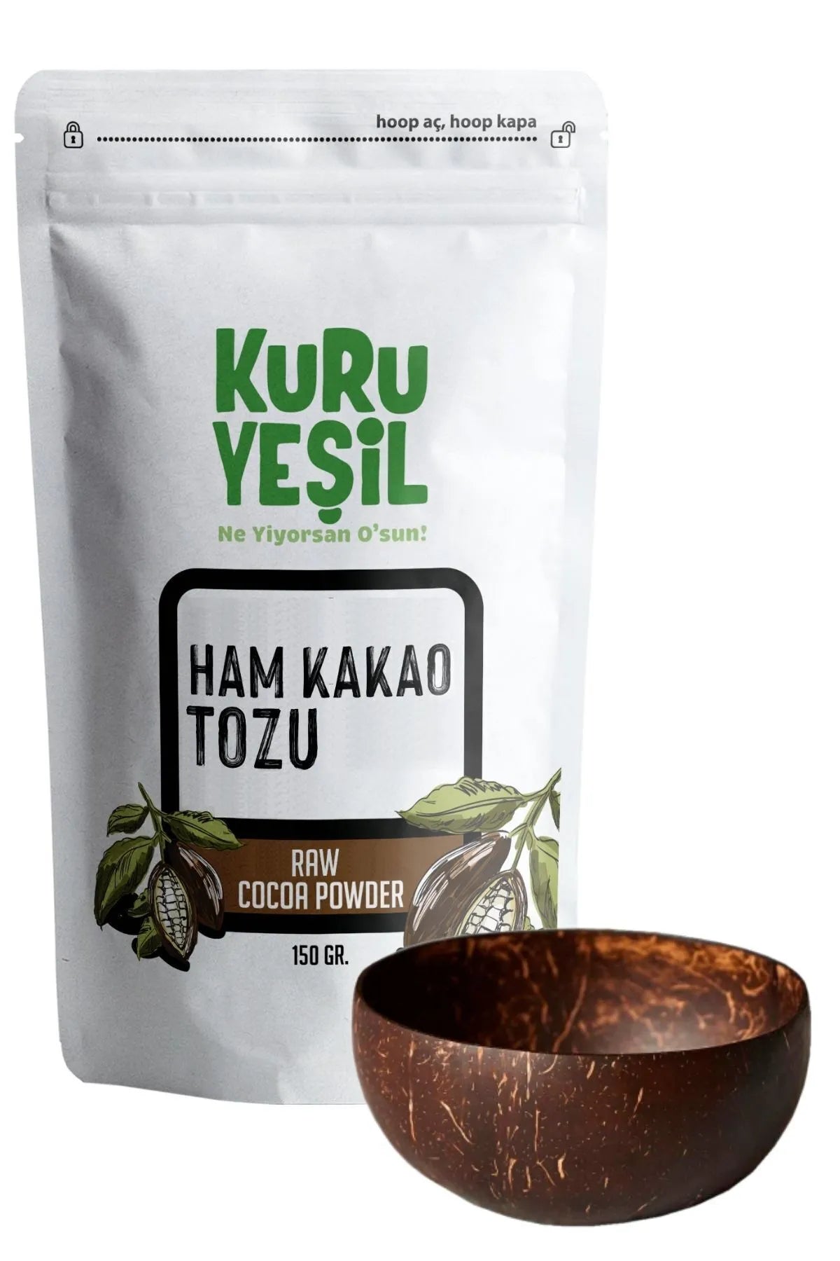 Ham Kakao Tozu 150 gr - Hindistan Cevizi Jumbo Kase