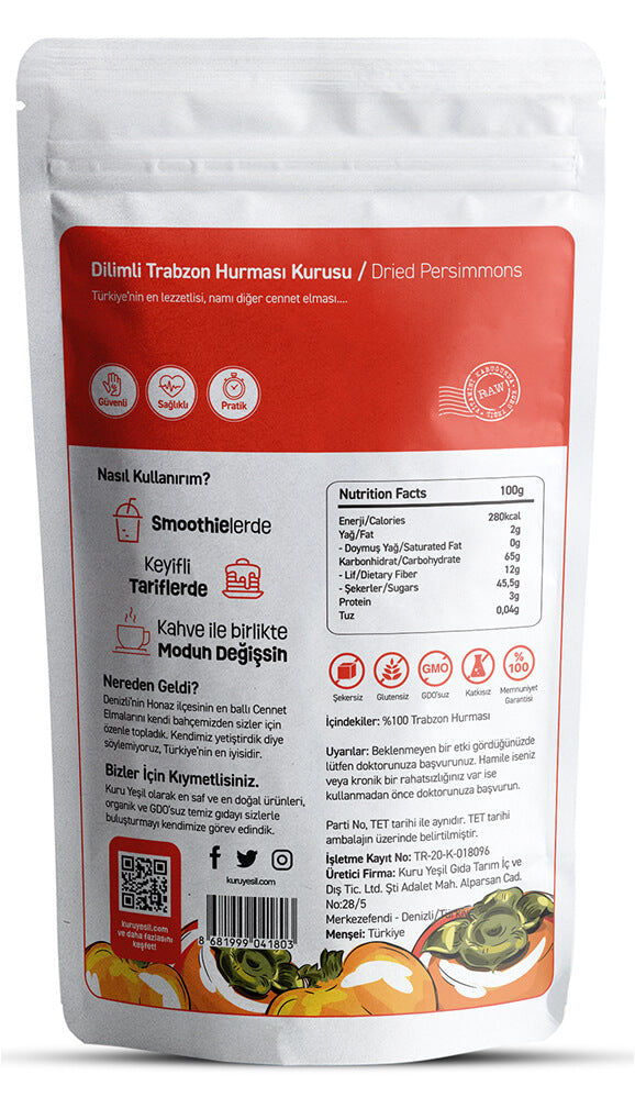 Dilimli Trabzon Hurması (Cennet Elması) 3x50gr
