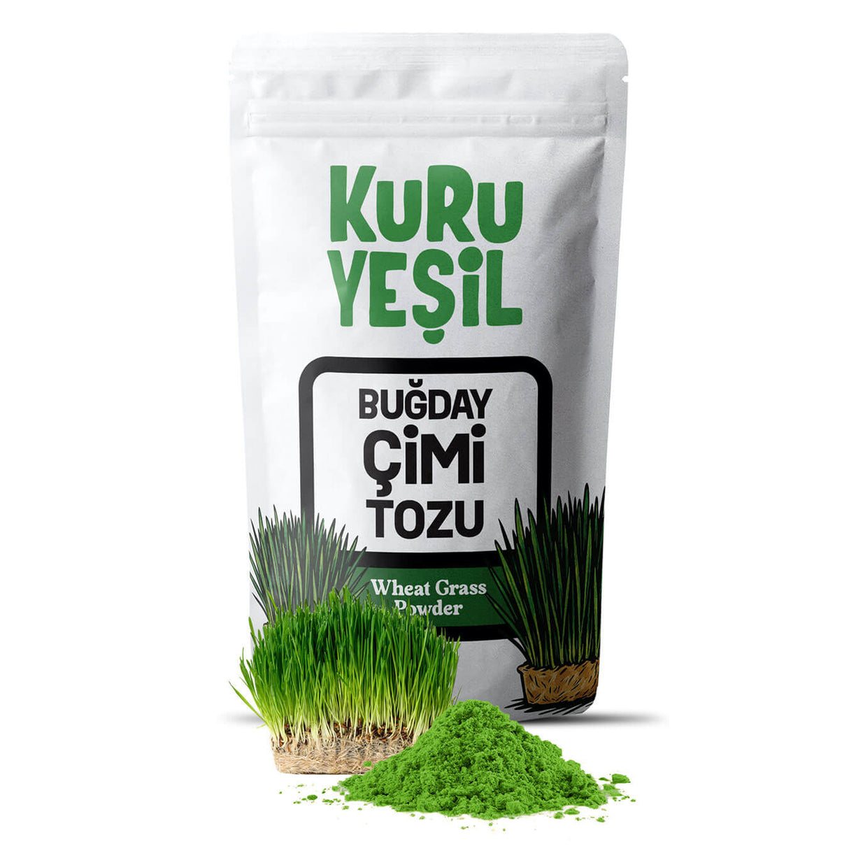 Kuru Yeşil Organik Buğday Çimi Tozu 100 GR