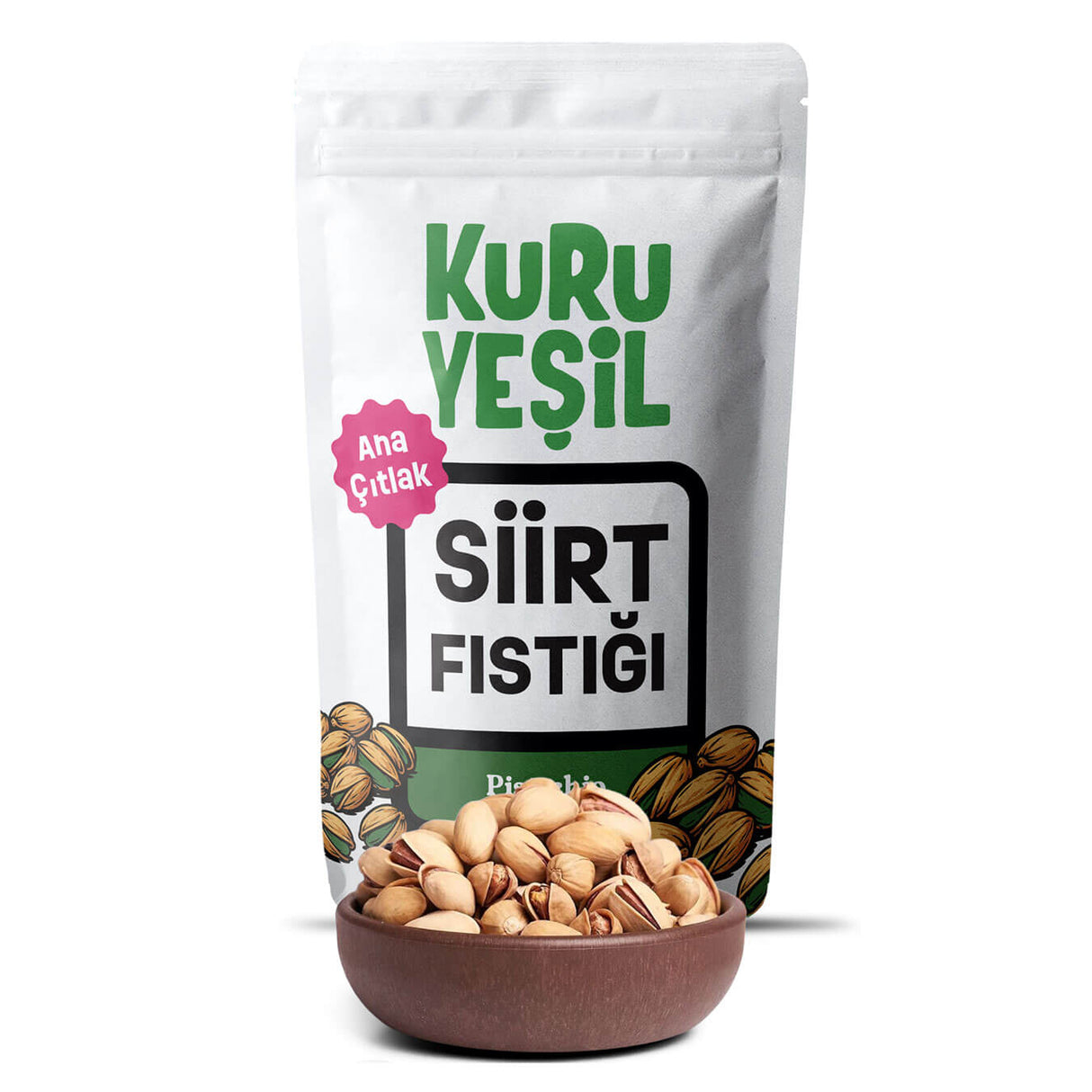 Siirt Fıstığı 100 gr – Kavrulmuş ve Doğal | Yüksek Kaliteli Türk Antep Fıstığı | Kuru Yeşil