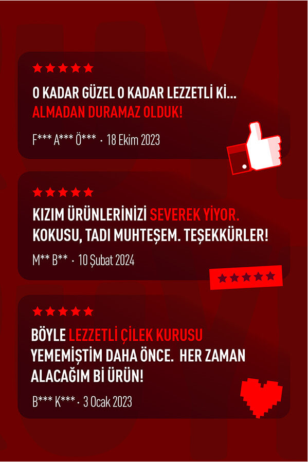 Doğal Çilek Kurusu 2x50 Gr | Şekersiz ve Katkısız Meyve Kurusu