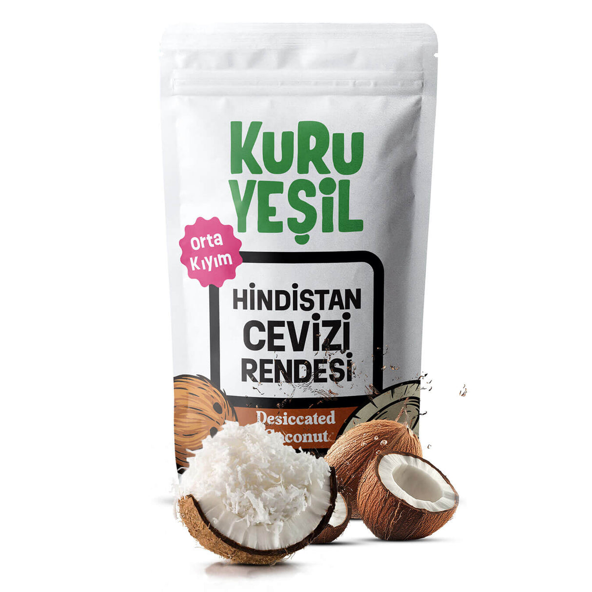 Hindistan Cevizi Rendesi 100 gr – Orta Kıyım | Seylan Menşeli | Katkısız Doğal | Kuru Yeşil | %35-45 Yağlı
