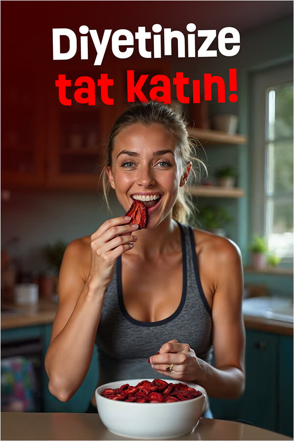 Natural Dried Strawberry 3x50 gr | Sugar-free and Additive-free Dried Fruit