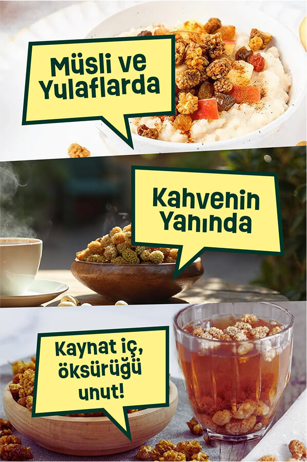 Dried White Mulberry 150 gr | No Sugar Added, No Additives