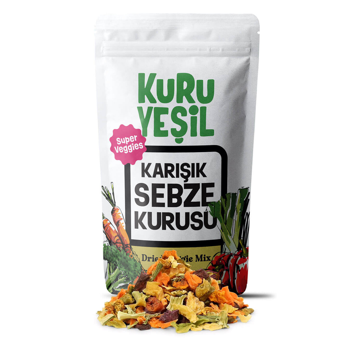 Kurutulmuş Sebze Karışımı 100 Gr - Granül Karışık Sebze Kurusu