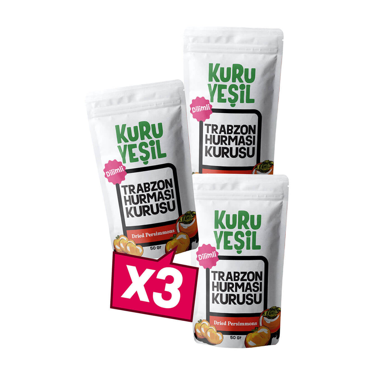 Dilimli Trabzon Hurması (Cennet Elması) 3x50gr