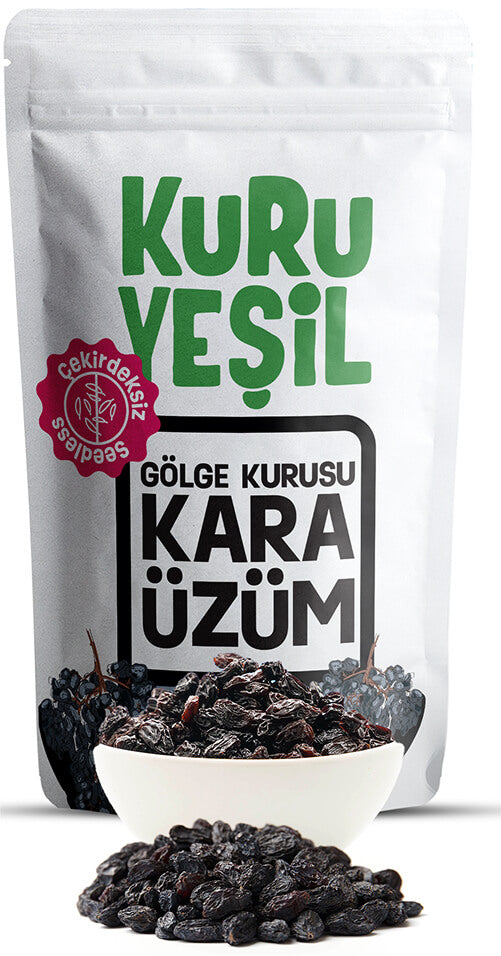 Çekirdeksiz Siyah Kuru Üzüm (Gölge Kurusu) 250gr