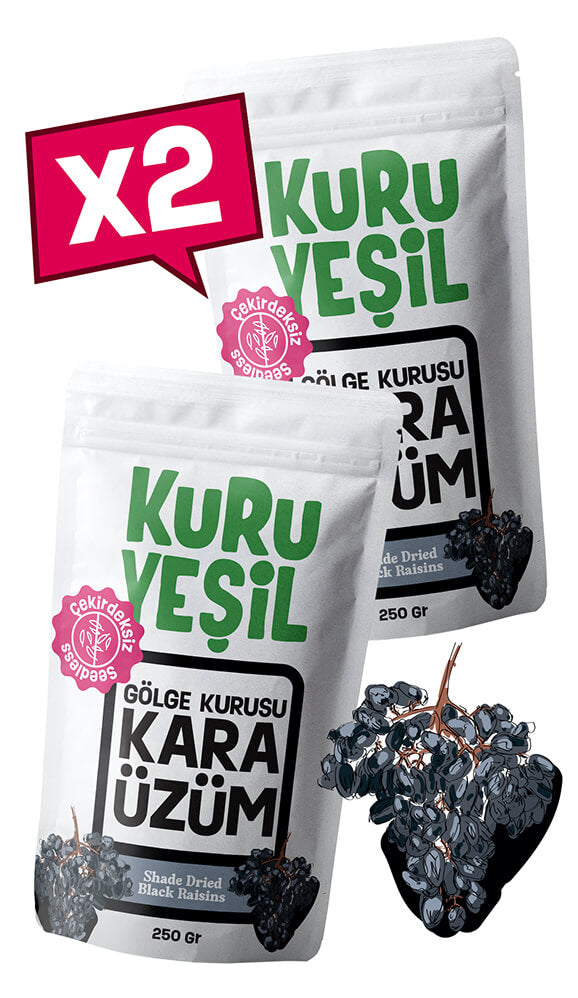 Çekirdeksiz Siyah Kuru Üzüm 500 Gr | Gölge Kurusu