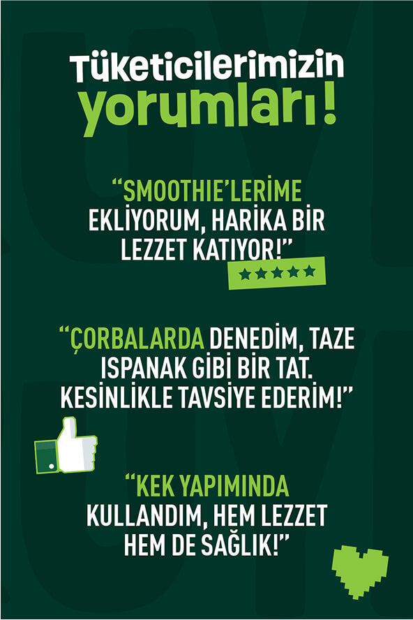 Yerli Ispanak Tozu 100 Gr | Sebze Tozu