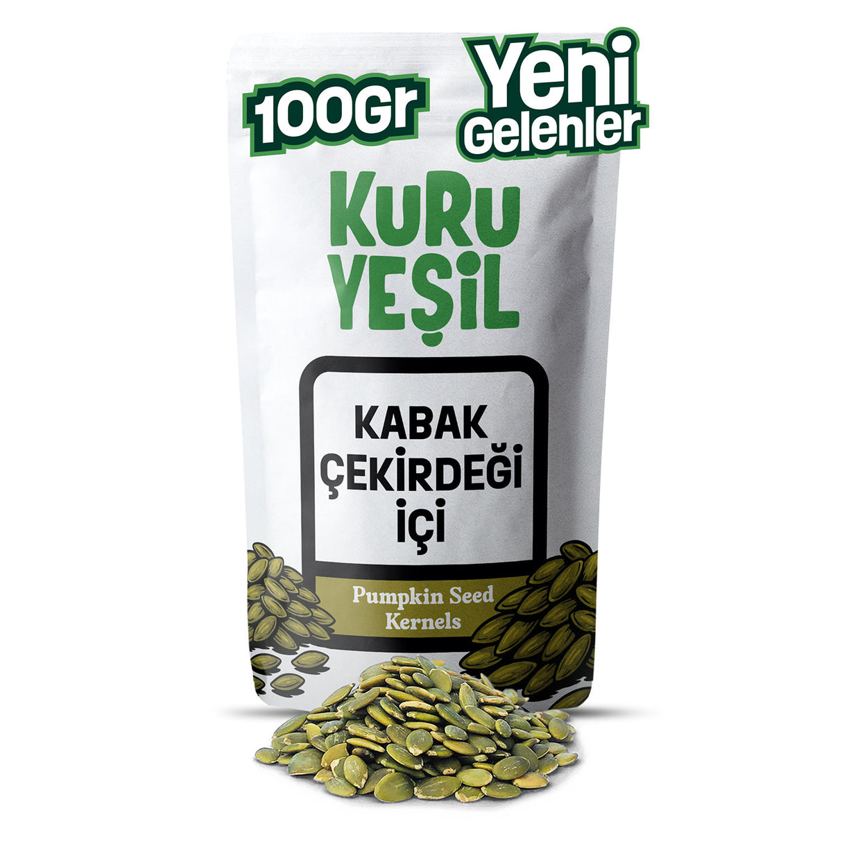 Kabak Çekirdeği İçi – Çiğ Tuzsuz Katkısız Doğal Protein Kaynağı 100 gr | Kuru Yeşil