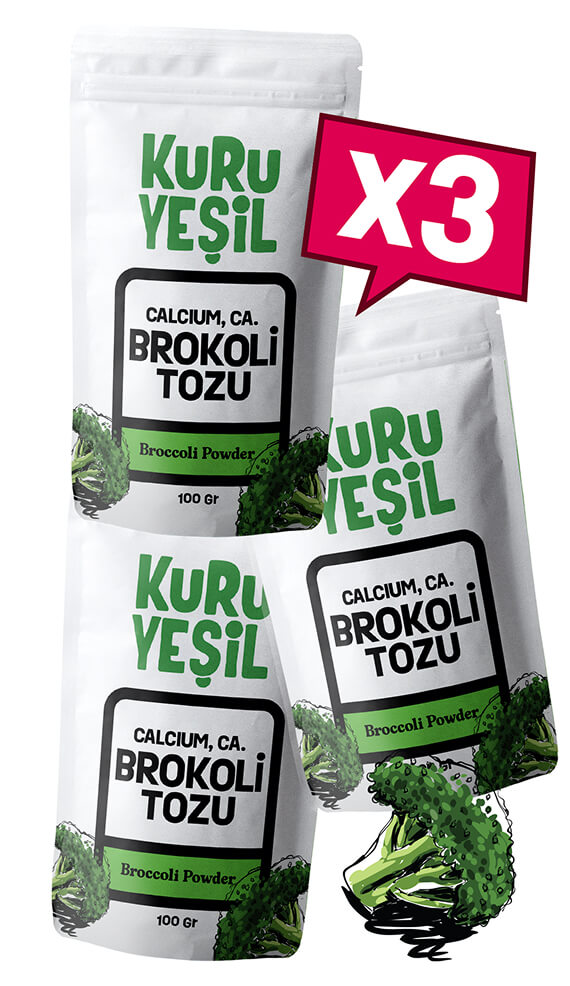 Yerli Brokoli Tozu 3x100 gr