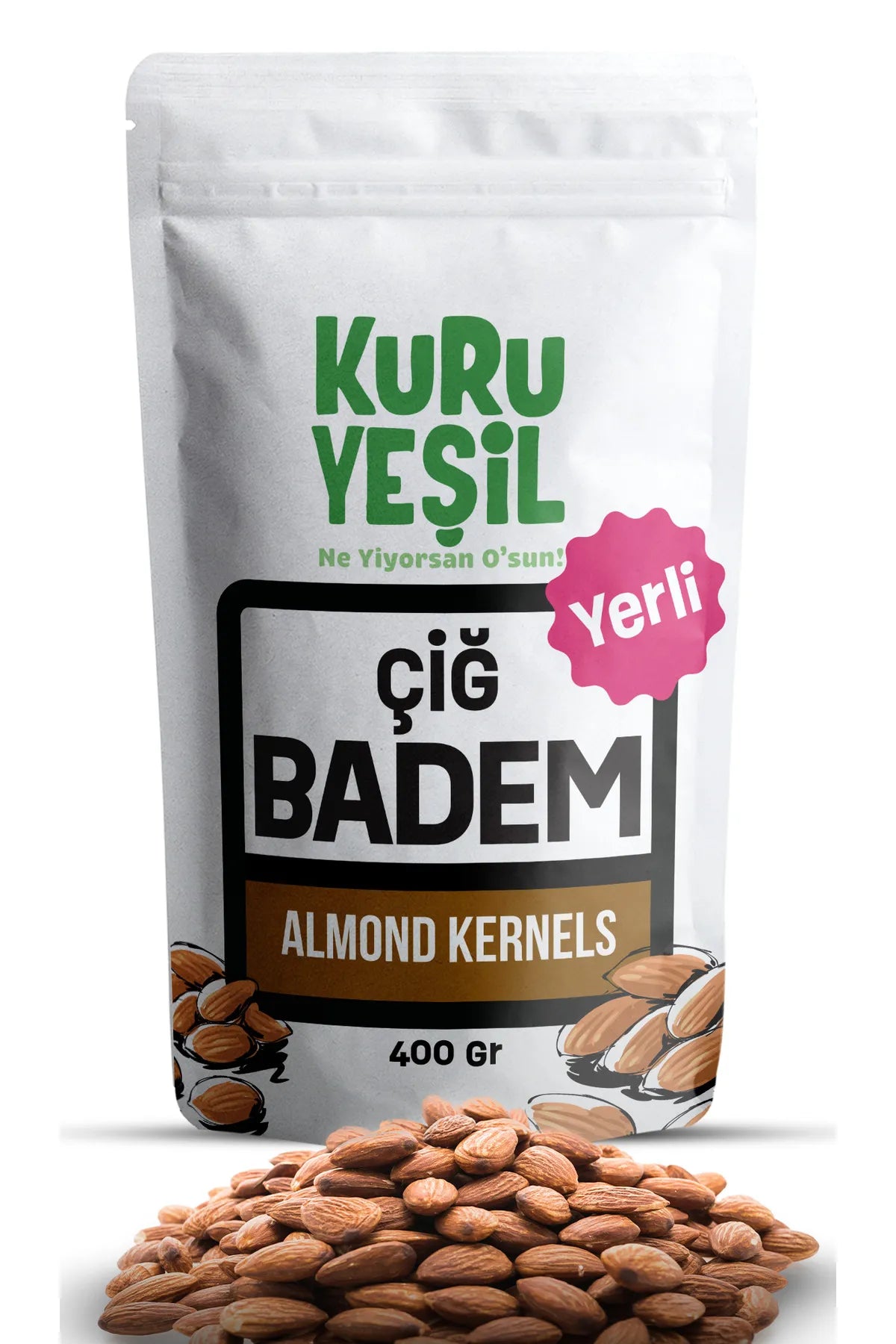 Yerli Çiğ Badem İçi 400 gr