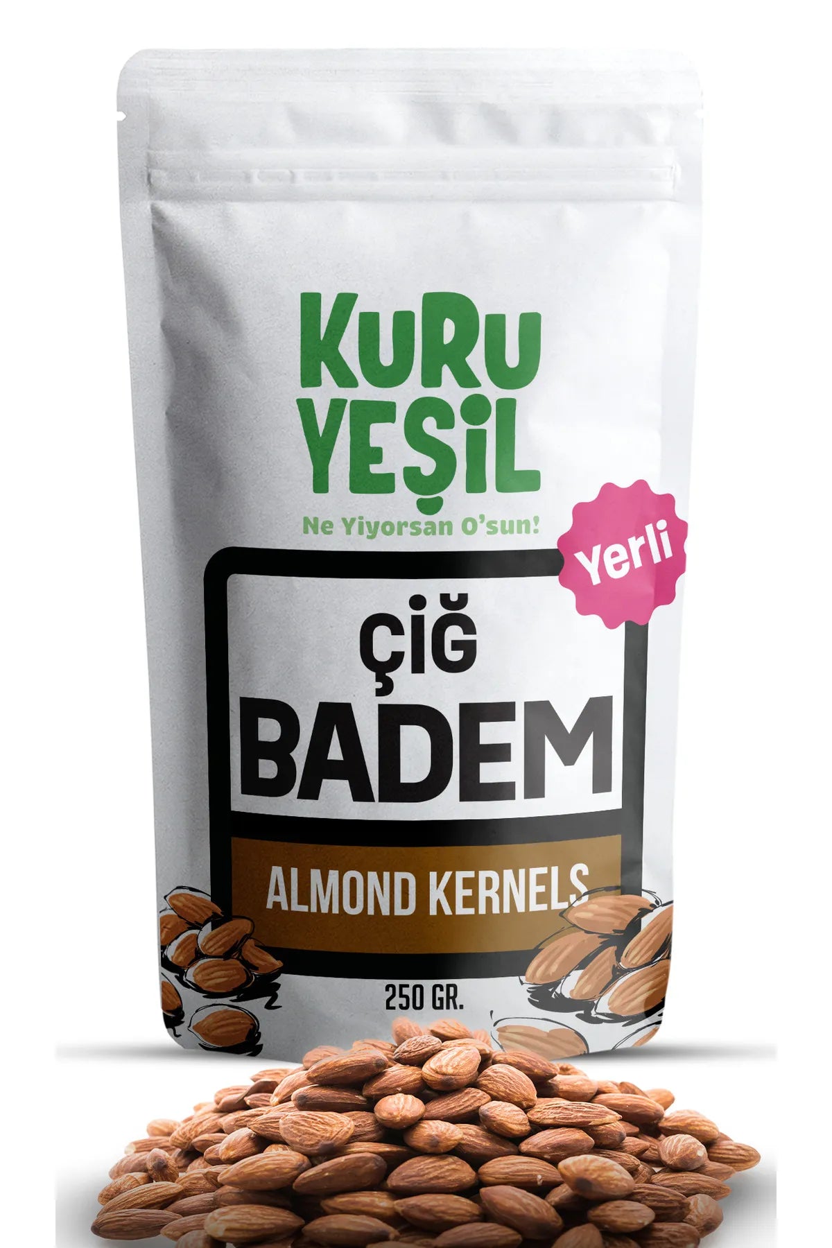 Yerli Çiğ Badem İçi 250 gr