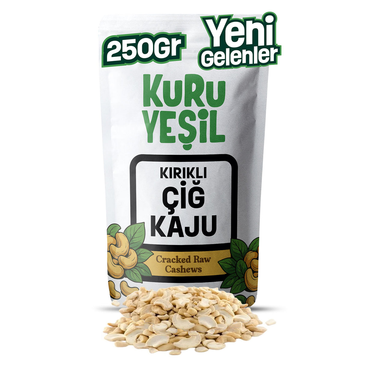 Çiğ Kaju – İri Tane Tuzsuz Katkısız Doğal Kuruyemiş 250 gr | Kuru Yeşil