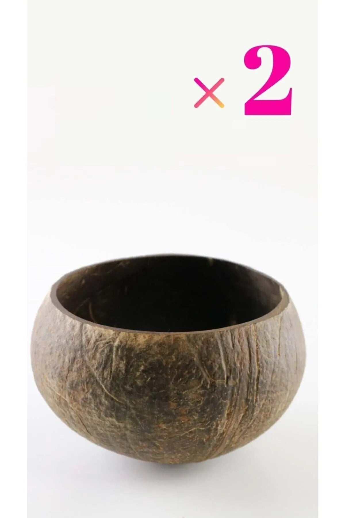 Coconut Bowl Natural Jumbo 2 Pieces