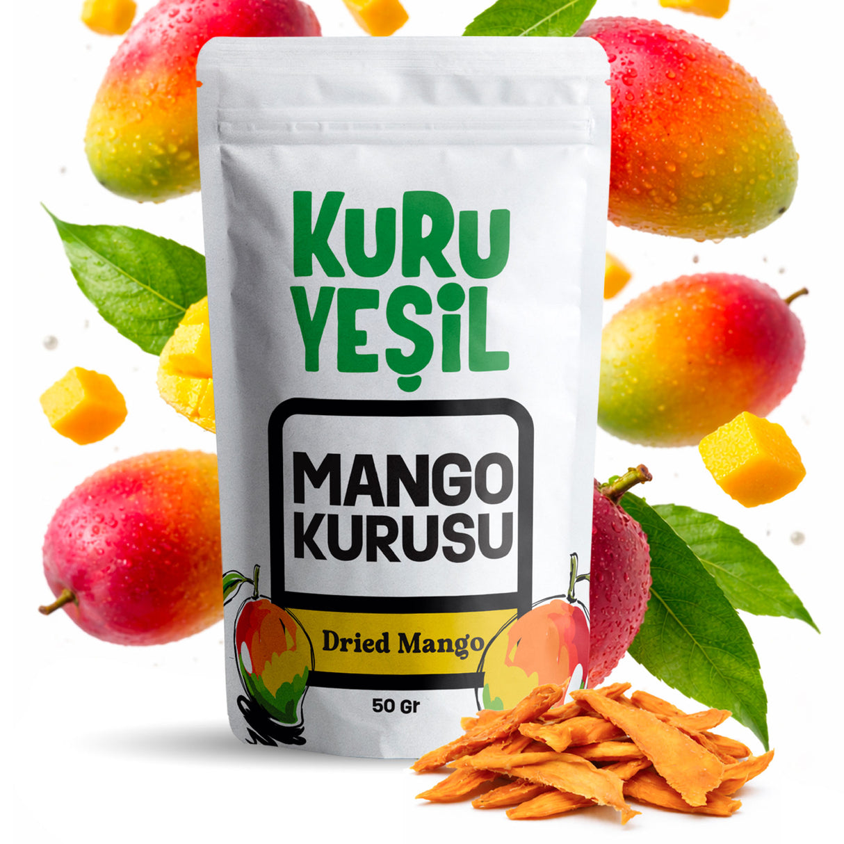 Getrocknete Mango 50 Gr | Trockenfrüchte | Ohne Zuckerzusatz