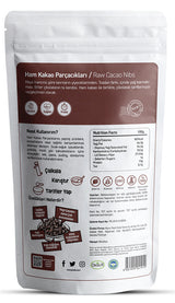 Ham Kakao Parçacığı (Cacao Nibs) 150 gr – Katkısız ve Doğal | Yüksek Antioksidan | Kuru Yeşil