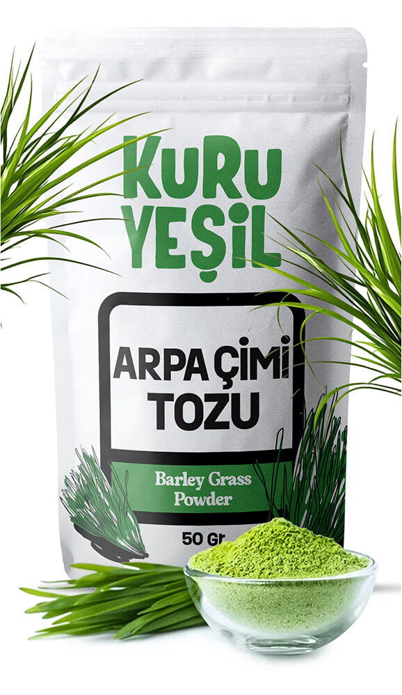 Kuru Yeşil Arpa Çimi (Arpa Otu) Tozu 50 gr - Barley Grass Powder