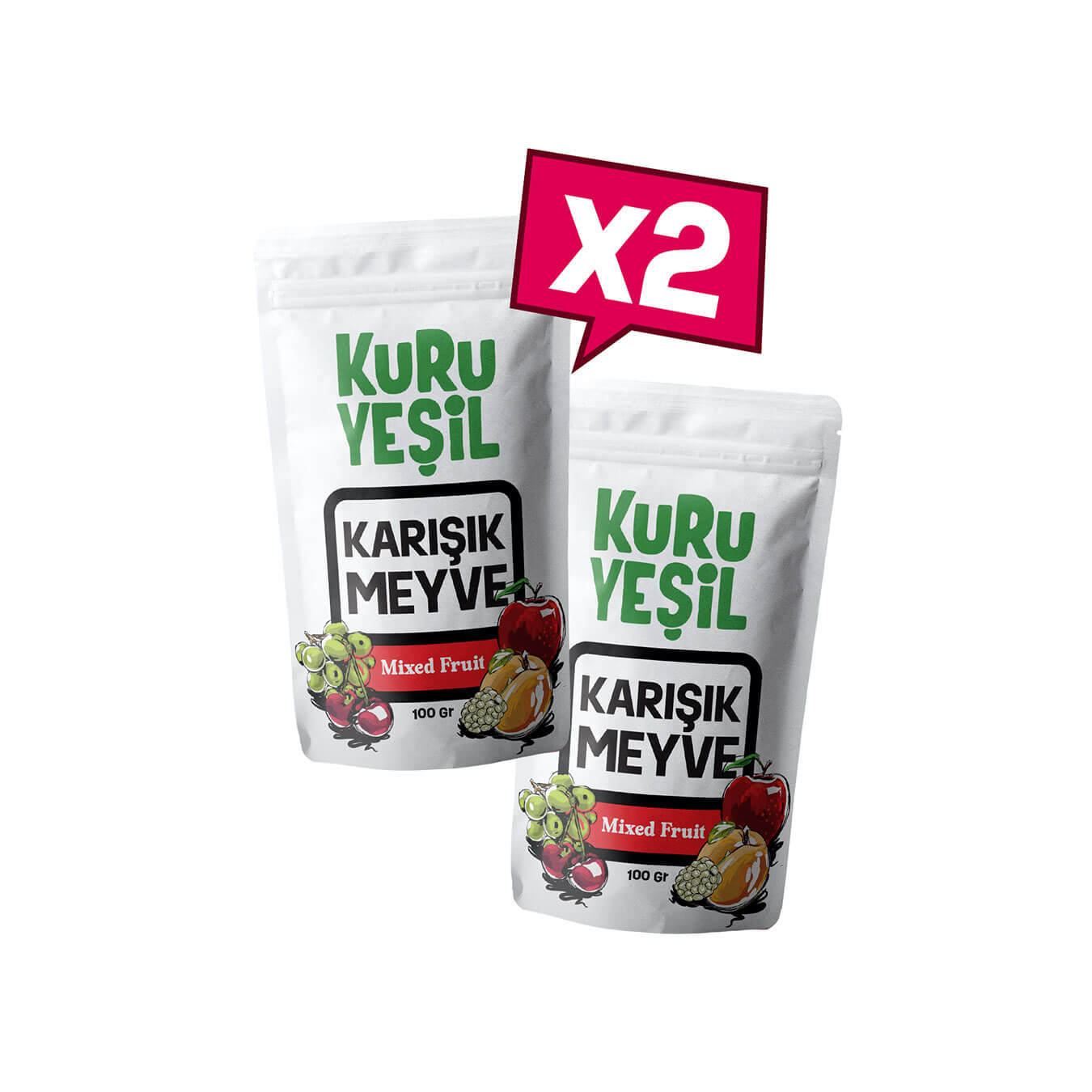 Karışık Kuru Meyve 200gr | Doğal Granola Harcı | Kuru Yeşil