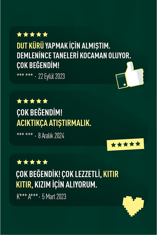 Beyaz Dut Kurusu 2x150 gr| Kuru Meyve, Şeker İlavesiz