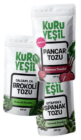 Gemüsepulver Vegan Pack 300 gr | Spinatpulver - Rote Bete Pulver - Brokkoli Pulver