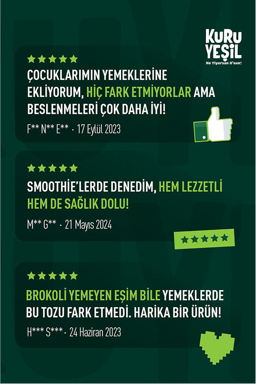 Yerli Brokoli Tozu 3x100 gr