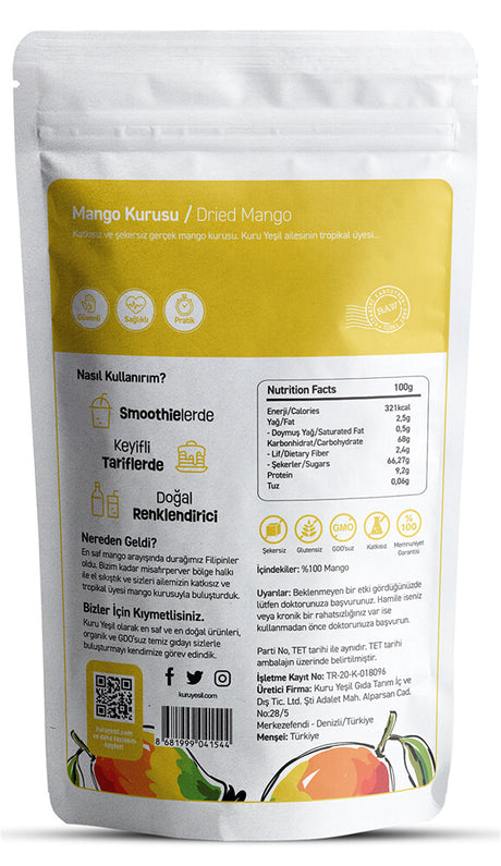 Natural Dried Mango 3x50 gr