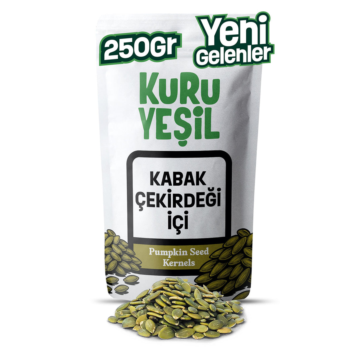 Kabak Çekirdeği İçi – Çiğ Tuzsuz Katkısız Doğal Protein Kaynağı 250 gr | Kuru Yeşil