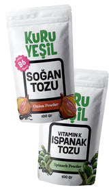 Lokales Zwiebelpulver - Lokales Spinatpulver 100 gr 2er Pack