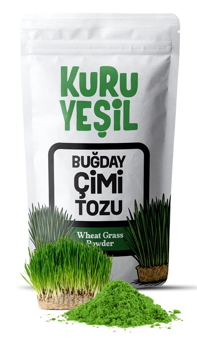 Dry Green Organic Wheat Grass Powder 100 GR 