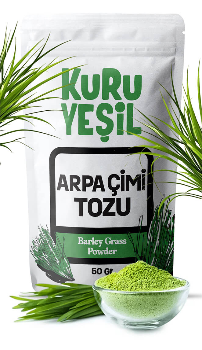 Dry Green Barley Grass Powder 50 gr - Barley Grass Powder