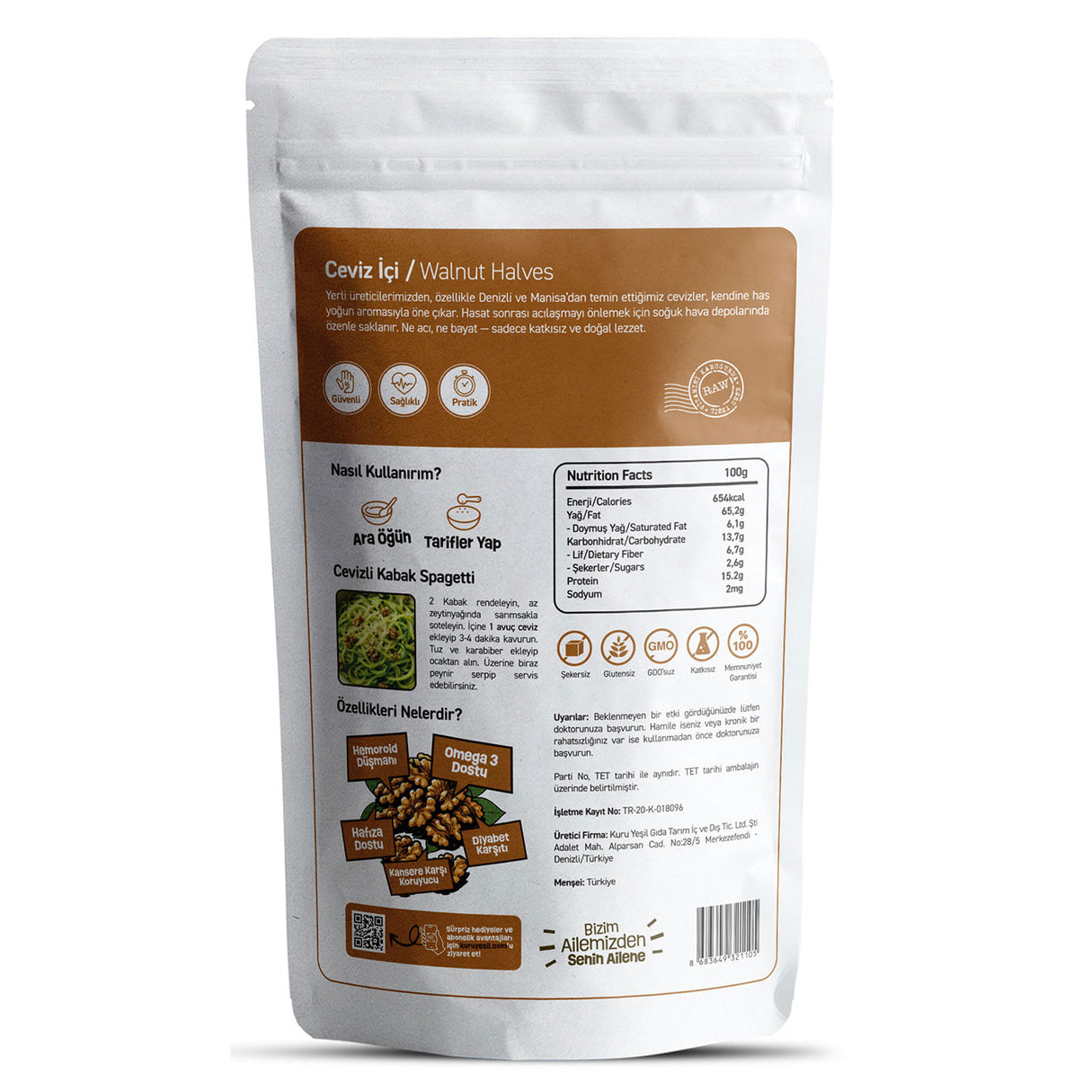 Yerli Ceviz İçi 250 gr | Taze, Doğal, Katkısız Lezzet