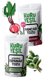 Spinatpulver 100 gr - Rote Bete Pulver 100 gr | Lokales Produkt, natürlicher Farbstoff