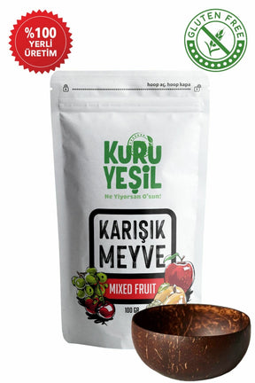 Karışık Meyve Kurusu 100 gr - Jumbo Boy Hindistan Cevizi Kasesi
