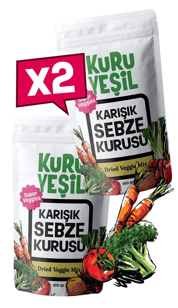 Gemischtes Trockengemüse 2er Pack 200 gr