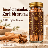 Yaldızlı kavanozda yüzde 100 Seylan çubuk tarçın