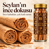 Seylan tarçınının ince ve çok katlı dokusu