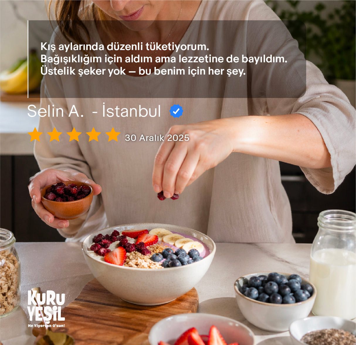 Turna Yemişi (Dried Cranberry) 300 gr – Katkısız ve Elma Sulu | Doğal Kuru Meyve | Kuru Yeşil